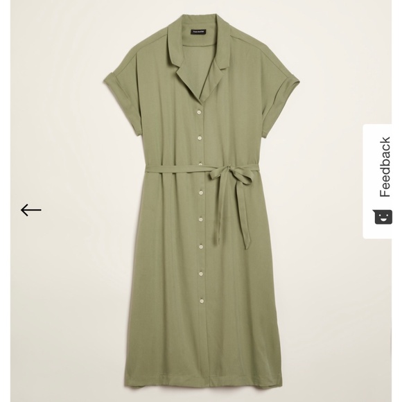Frank & Oak Dresses & Skirts - Frank & Oak | Camp Collar Dress in Light Green